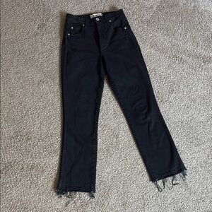 AMO Black Flare Wide Leg Jeans with Modern Design